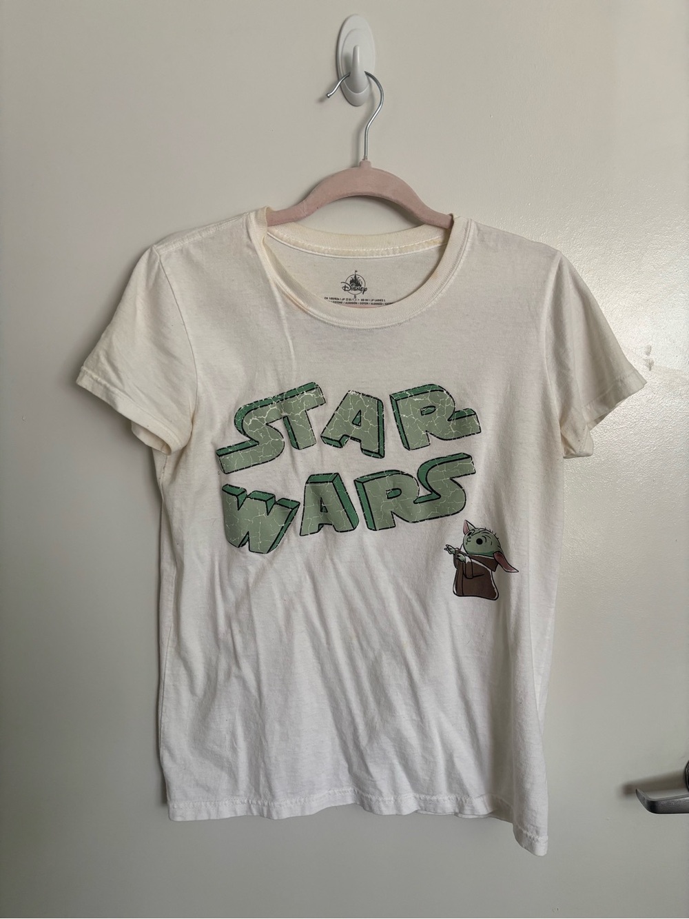 Disney Star Wars Tee with Grogu Graphic - Cream/Green